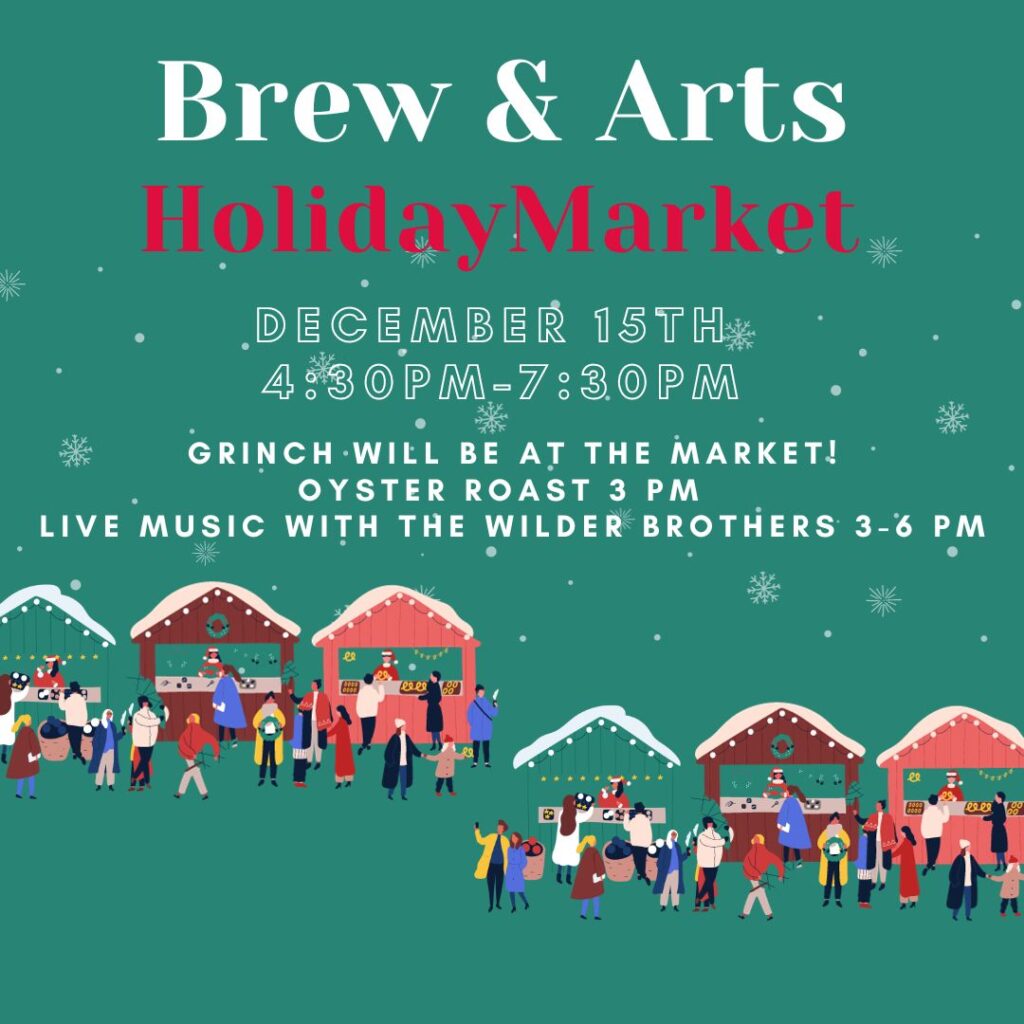 Brew & Arts Holiday Market with the Grinch Outer Banks Brewing